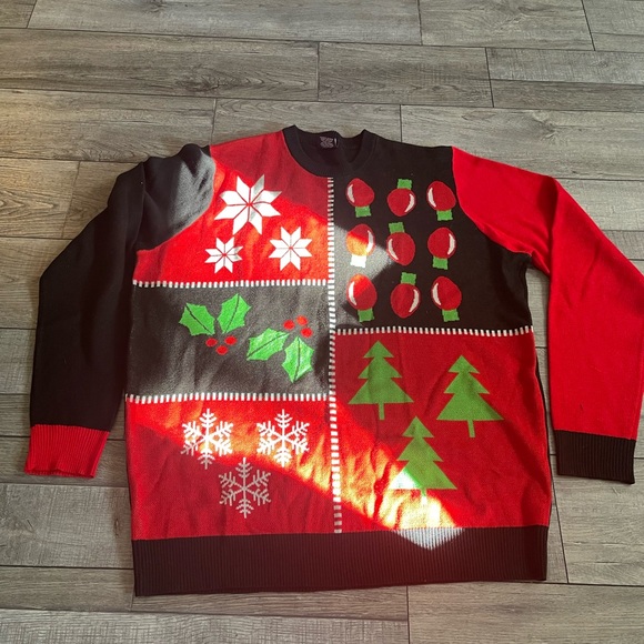 Fun Christmas Sweater Men’s Size 4 XLT EUC 65% acrylic/ 45% rayon machine wash - Picture 2 of 9